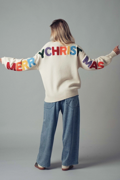 Rainbow Graphic Christmas Sweater