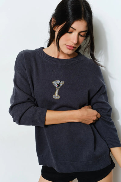 Sora Beaded Martini Sweater