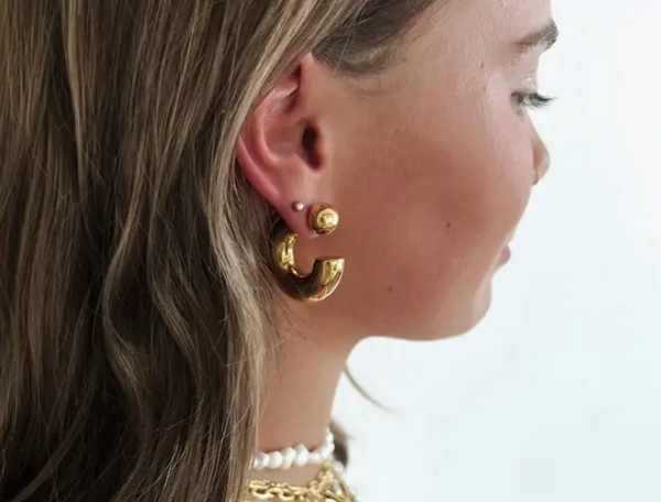 Everson Reverse Gold Hoop