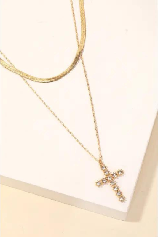 Cross Pendant Chain Necklace