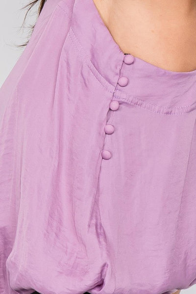 Lilac Side Button Bodysuit