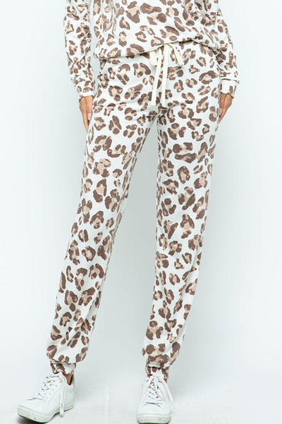 Ivory Leopard Joggers