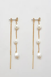 pearl chain earrings 