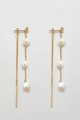 pearl chain earrings 