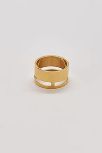 geo double gold ring 
